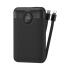 WiWU Wi-P022 Galaxy Power Bank 22.5w, 10000mAh Fast Charging, with Dual Built-in charging cable Type-C + Lightning - Black